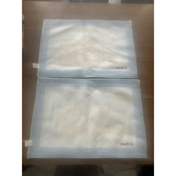 Vintage Disney Baby Winnie the Pooh Rug Blue Ladybug Sun Set of two Bathroom rug - Picture 2 of 15